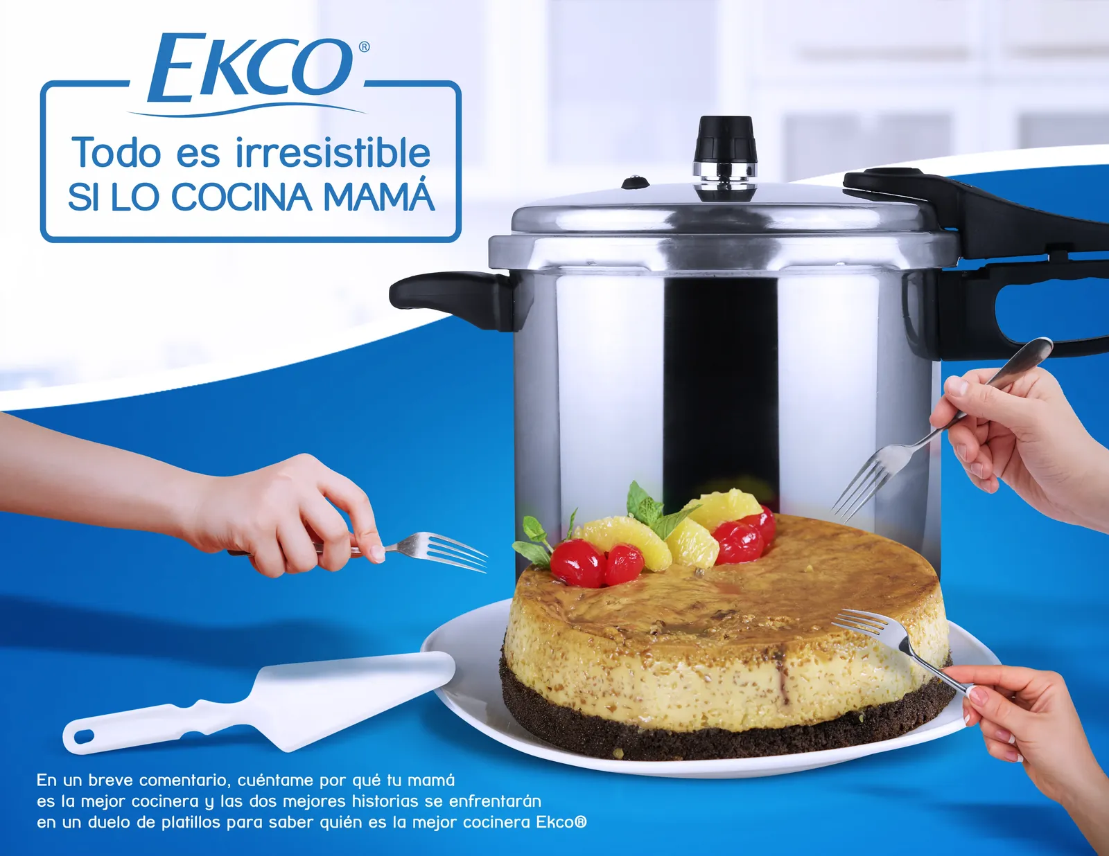Pieza de contenido social de Ekco con utensilios de cocina de la marca
