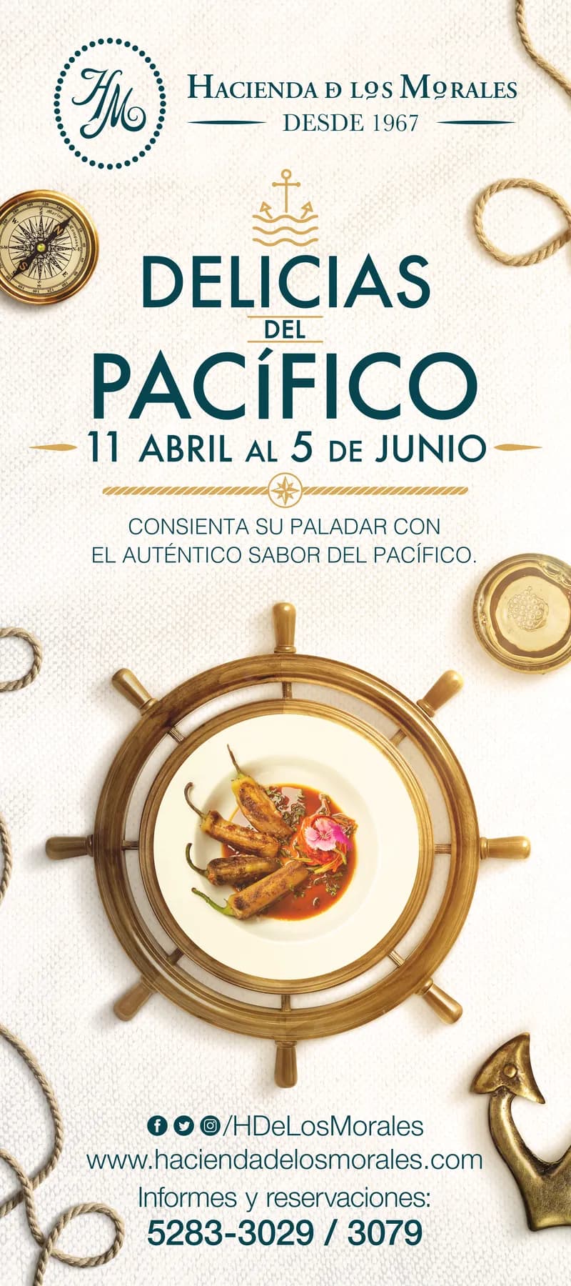 Propuesta de key visual para un festival Delicias del Pacífico en Hacienda de los Morales