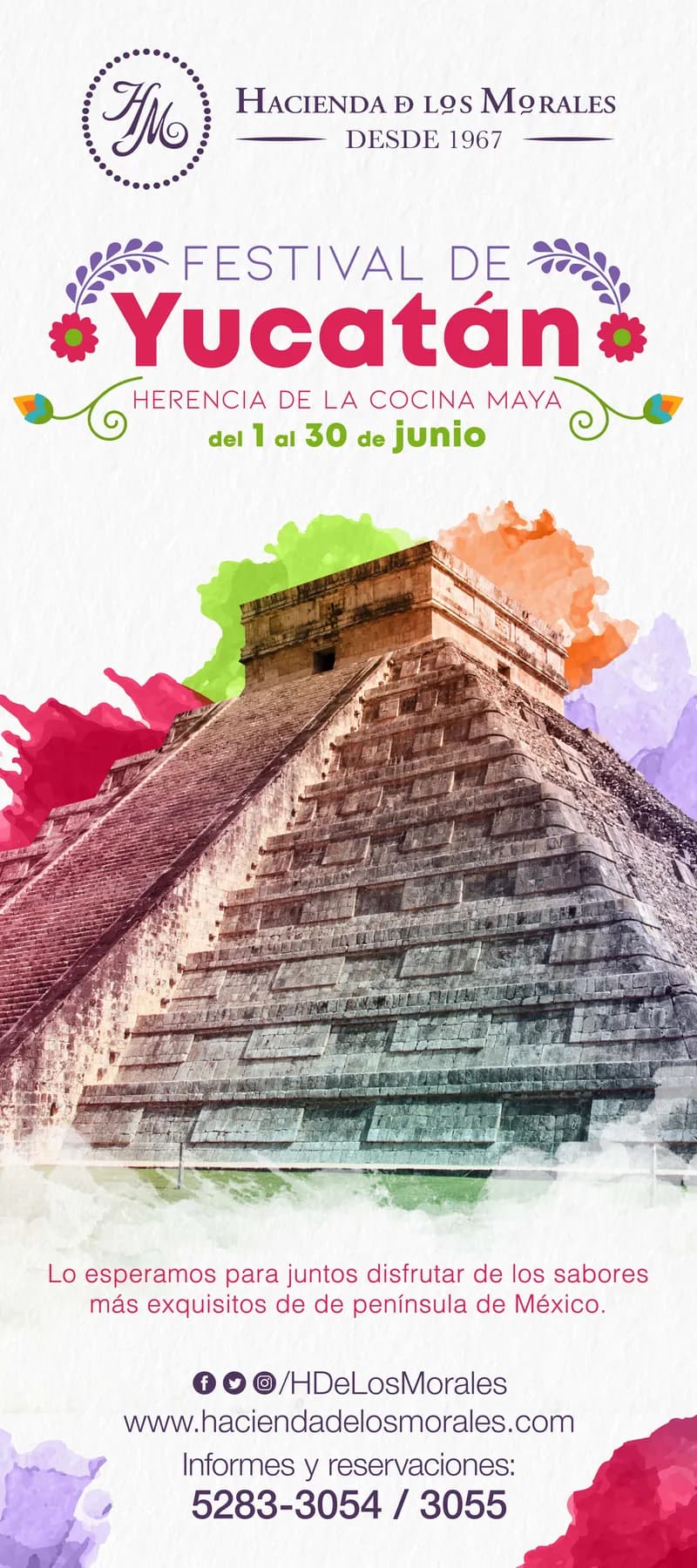 Propuesta de key visual para un festival gastronómico de Yucatán en Hacienda de los Morales