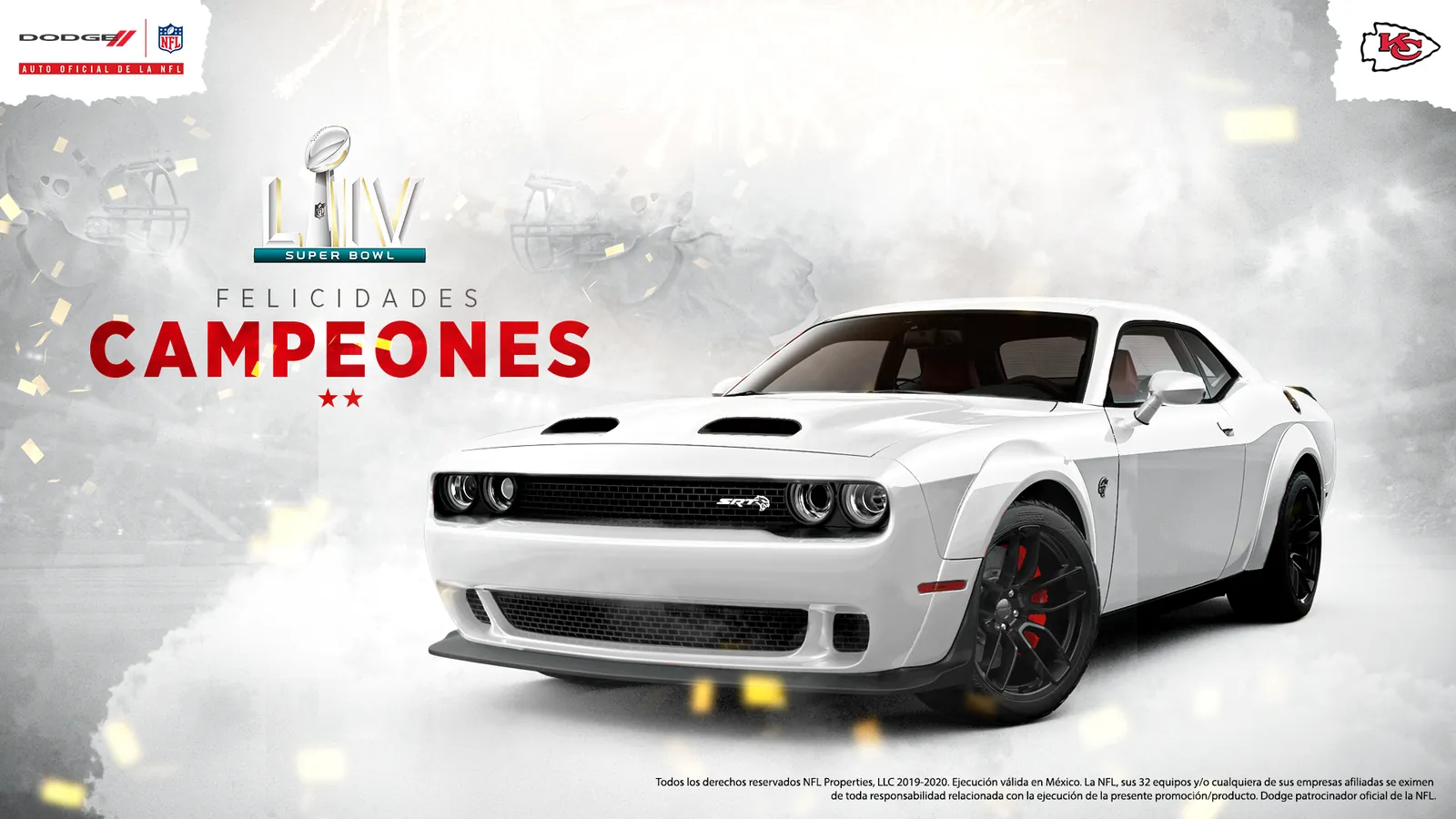 Felicitación de Dodge a un equipo de la NFL